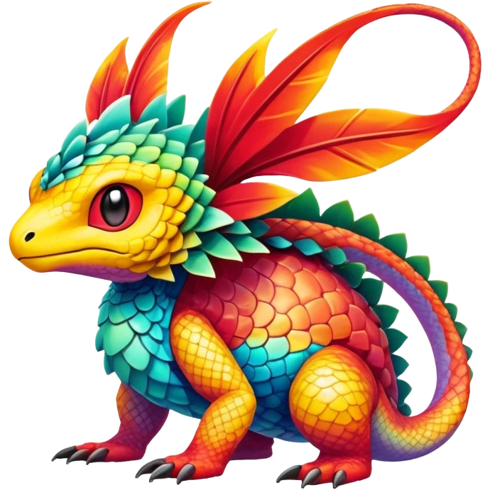 Exotic Tropical Pokémon-Fakémon-hybrid-creature (full body) emoji