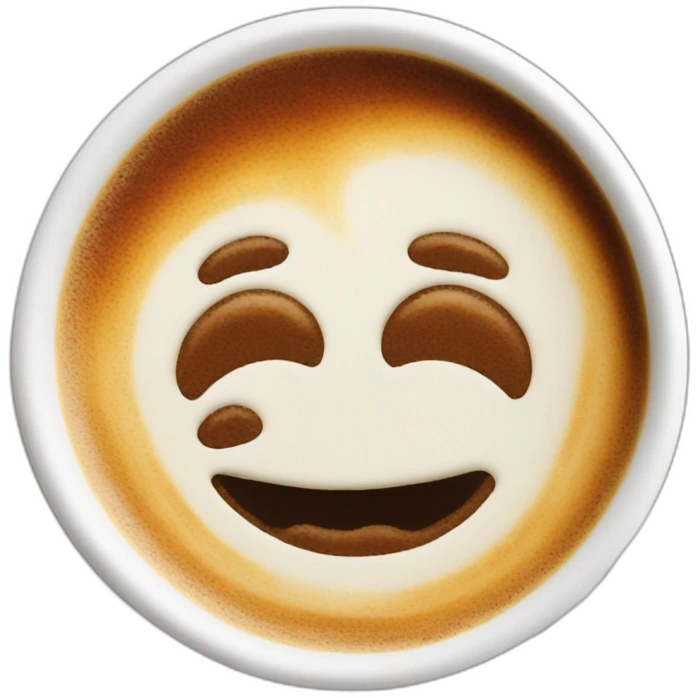 beautiful latte art cup coffee emoji
