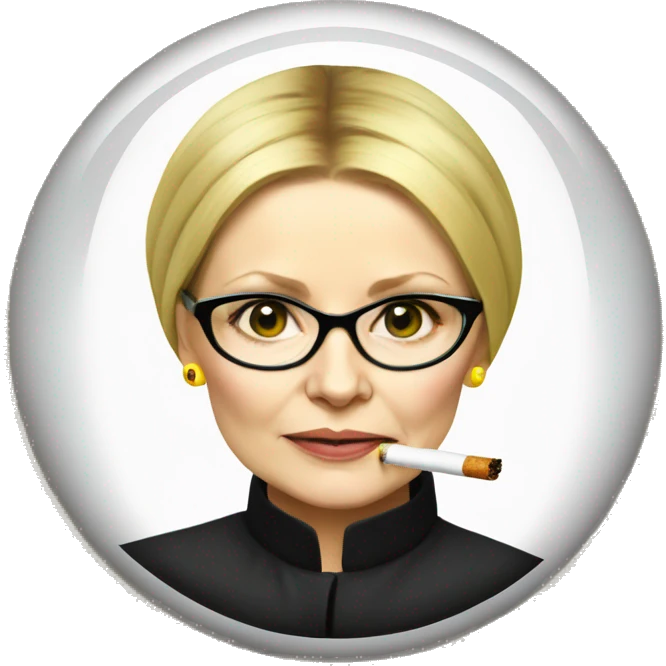 Yulia Tymoshenko smokes a cigarette  emoji