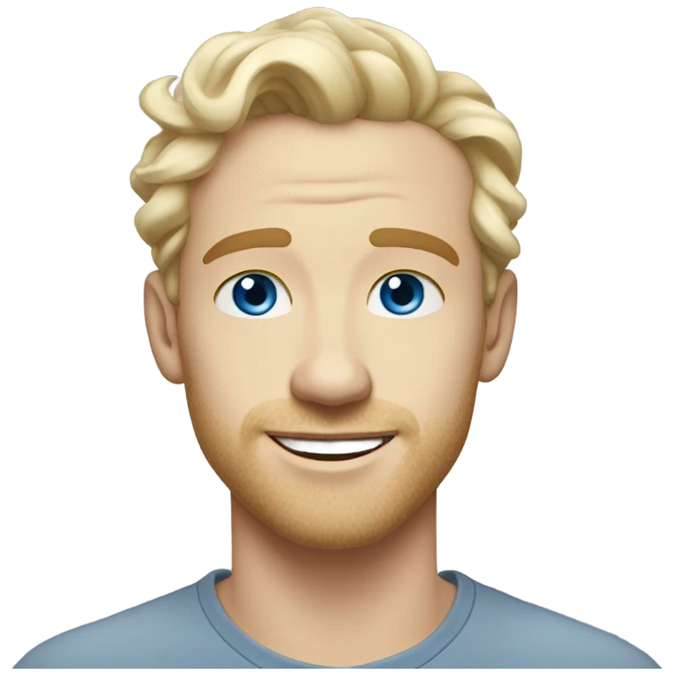 light curl blonde 30yo man blue eyed pale skin emoji