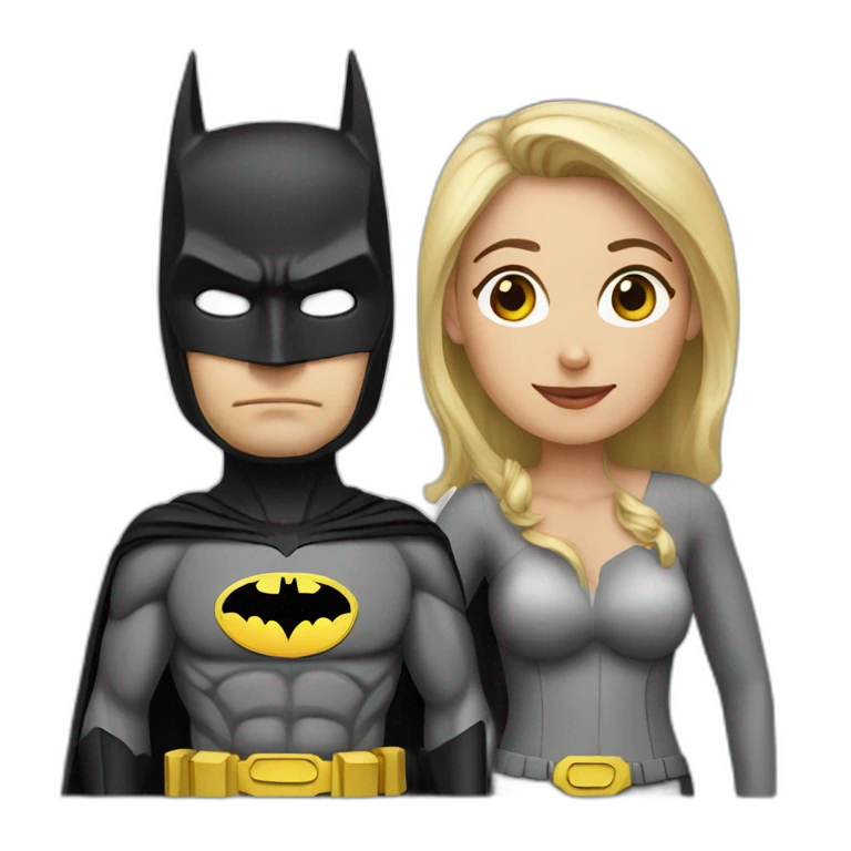 Batman avec un femme emoji