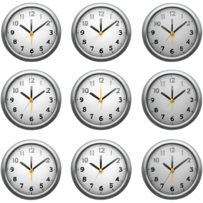 simple clock icons emoji