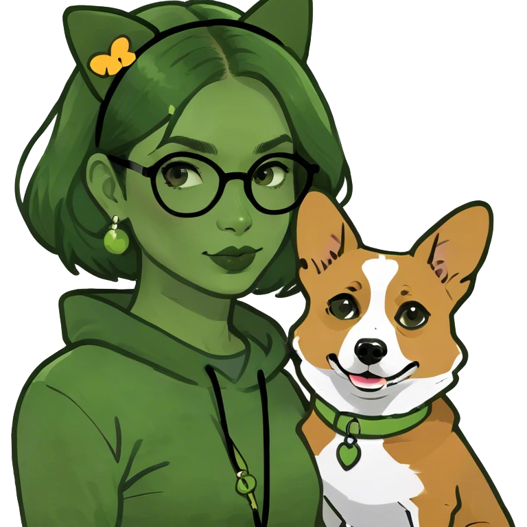 cleangirl with corgi emoji