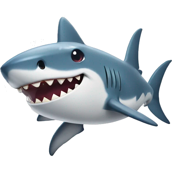 happy shark with wings emoji