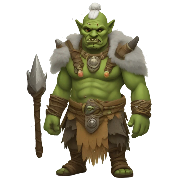an old fantasy orc warrior shaman emoji