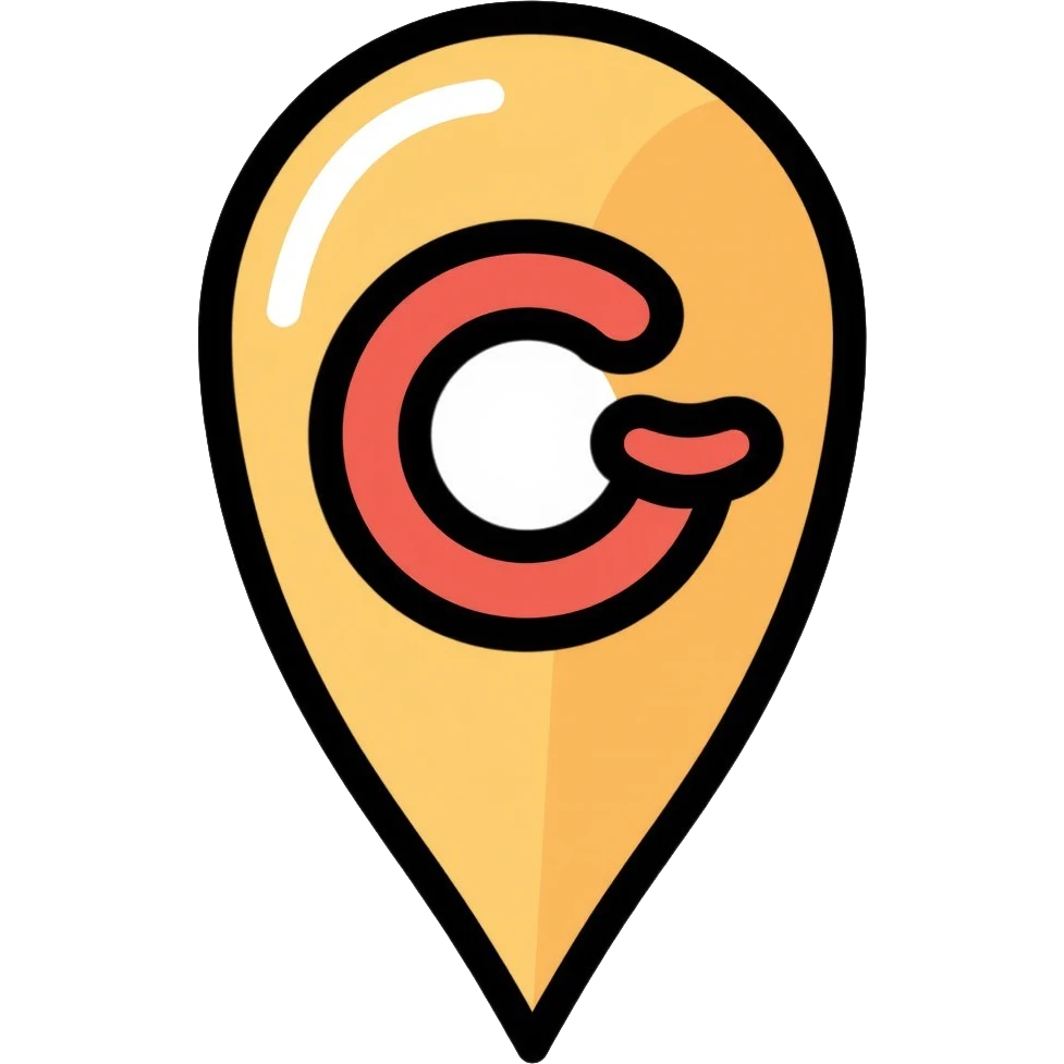 hamburger restaurant location pin emoji