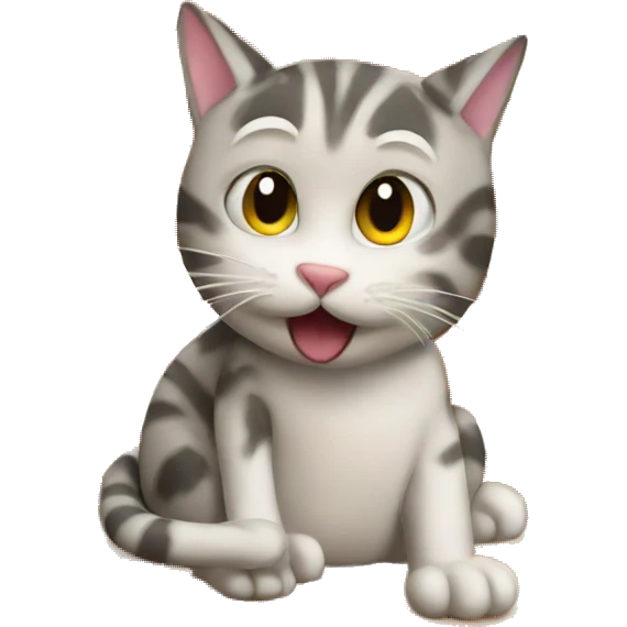Cat eating pizza emoji