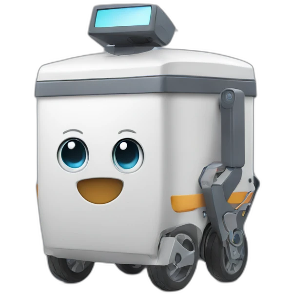 cute delivery robot emoji