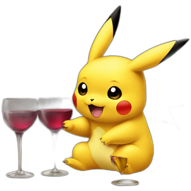 pikachu-drinking-wine emoji