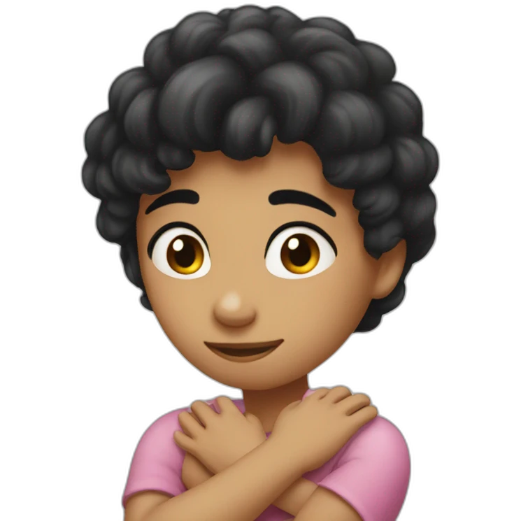girl boy hug black hair emoji