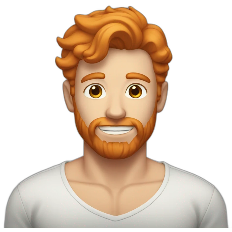 Ginger haired hunk emoji