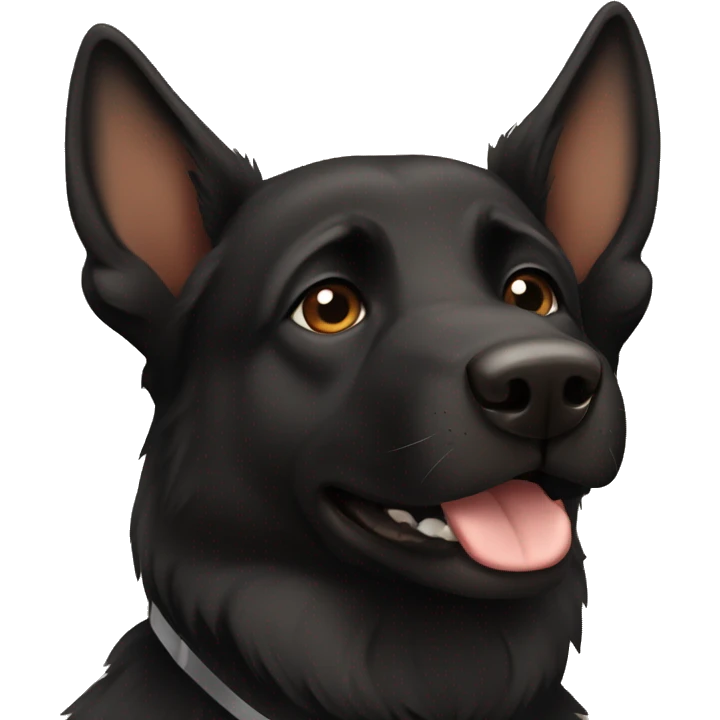 Black German Shepard with brown collar emoji