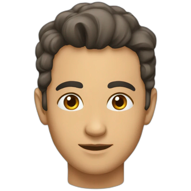 رجل شعره اسود ولابس قناع emoji