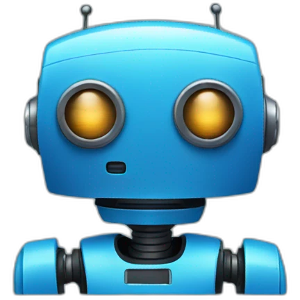 A blue robot emoji