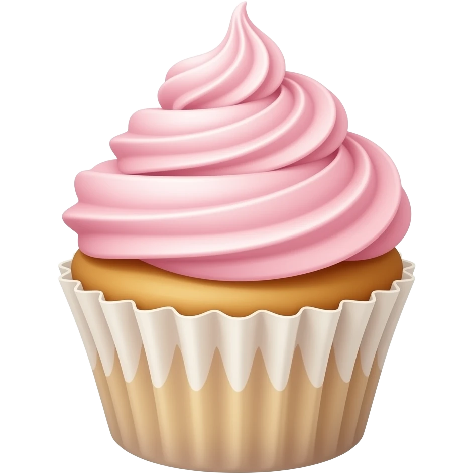 Cupcake with pink icing emoji