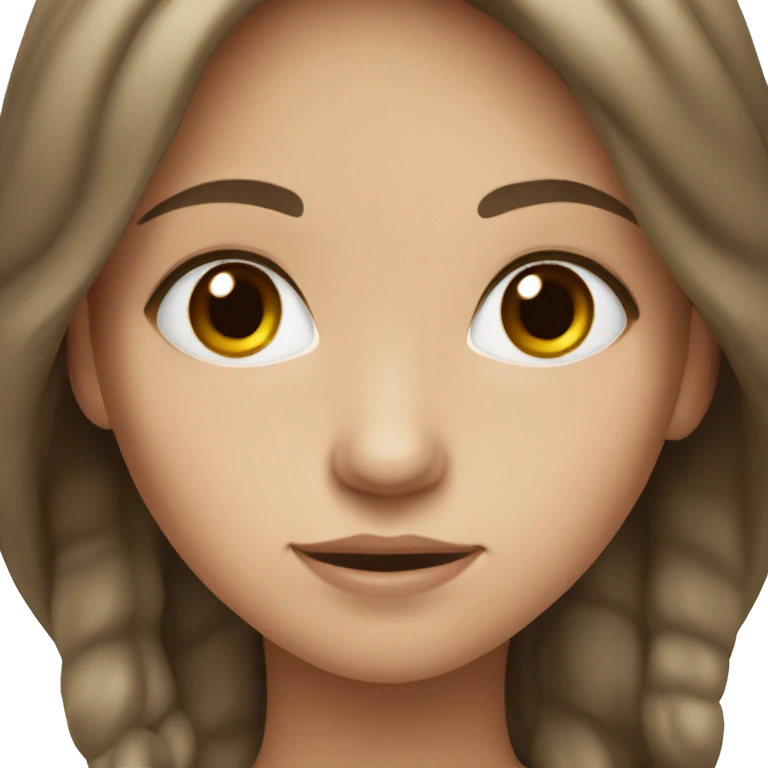 Brown haired white skin girl emoji