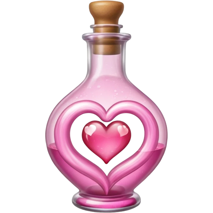 pink potion with heart emoji