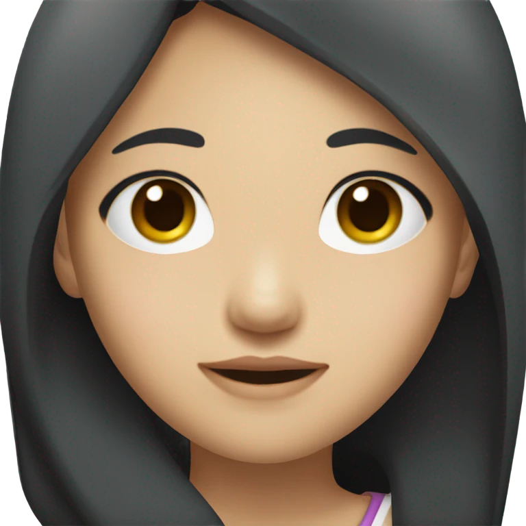 asian girl with black hair hand shaking.io character emoji