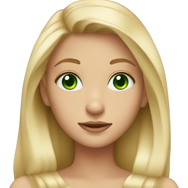 Blonde girl with green eyes  emoji