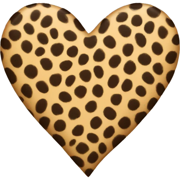 cheetah print heart emoji
