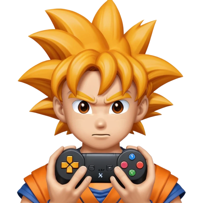 San Goku qui joue à la PlayStation  emoji