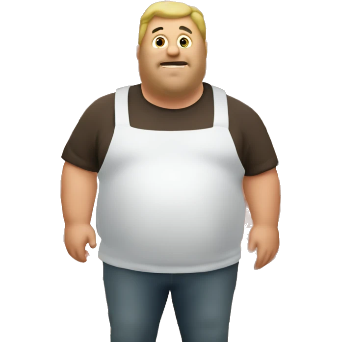 Fat man with sausage emoji