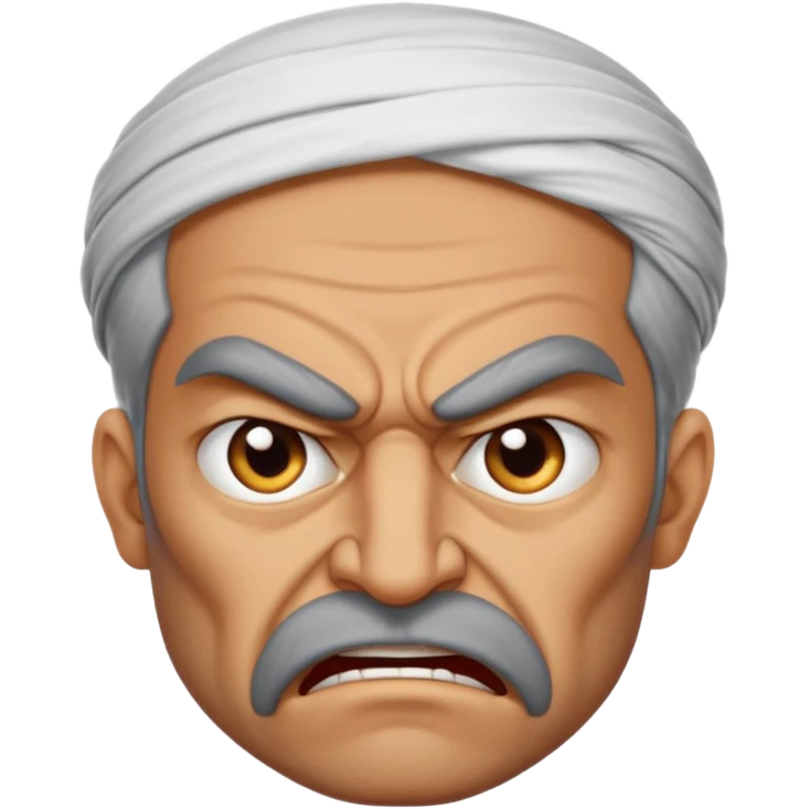 in profile, angry Iranian emoji
