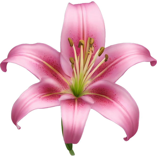 Pink lily flower emoji