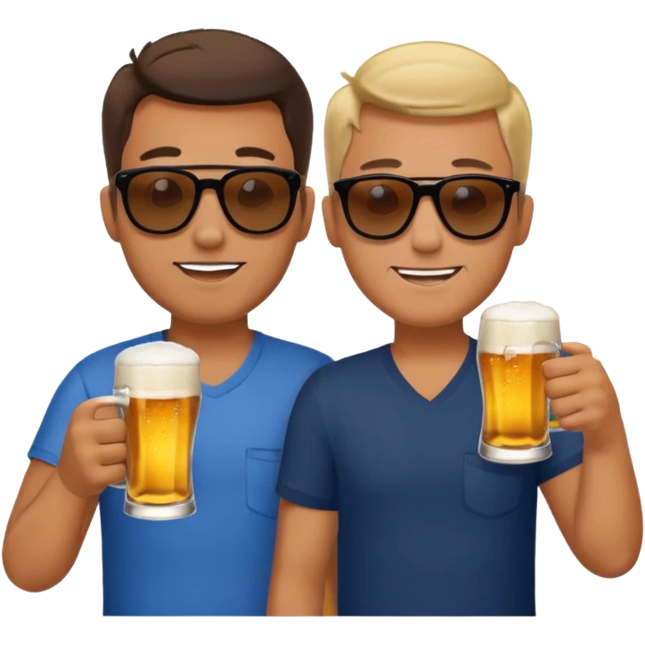 Zwei Männer mit Bier emoji