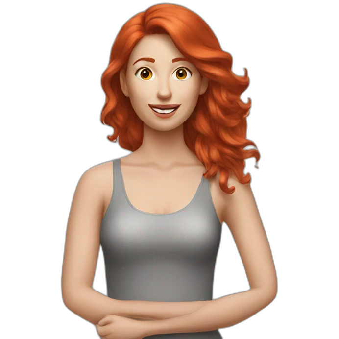 red hair woman take yo the Photoroom emoji