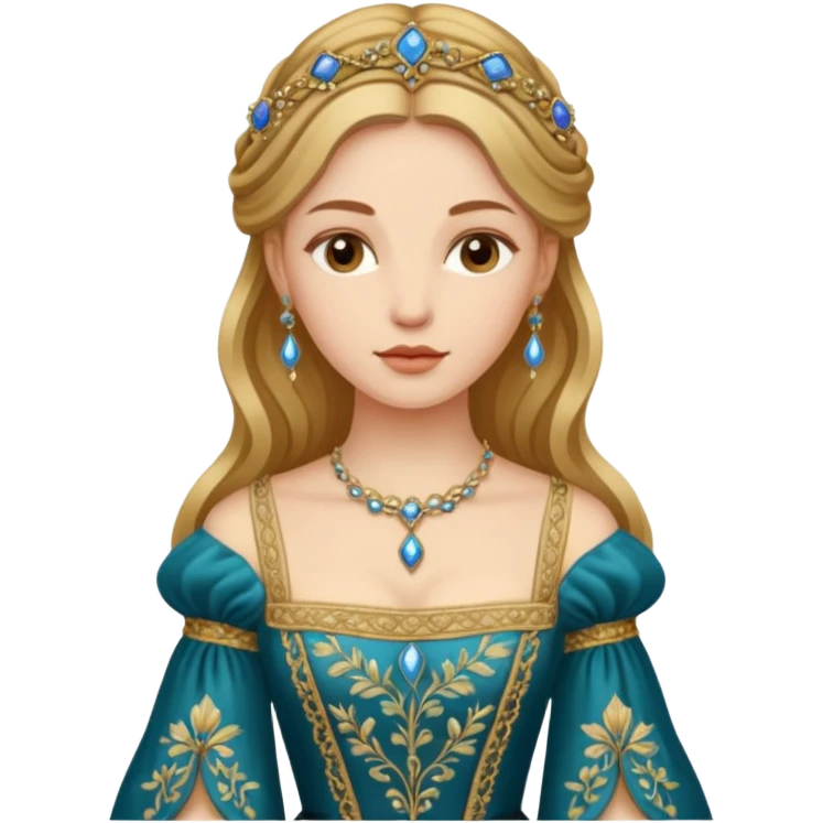  portrait of a Renaissance woman emoji