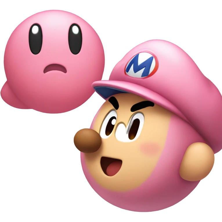 Kirby with Mario  emoji