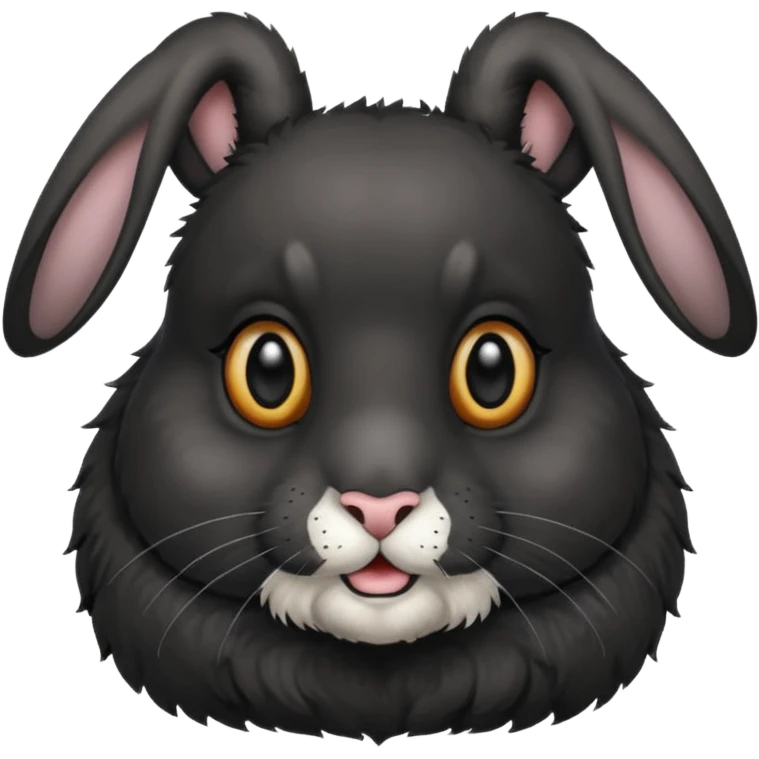 black lop rabbit with monocle  emoji