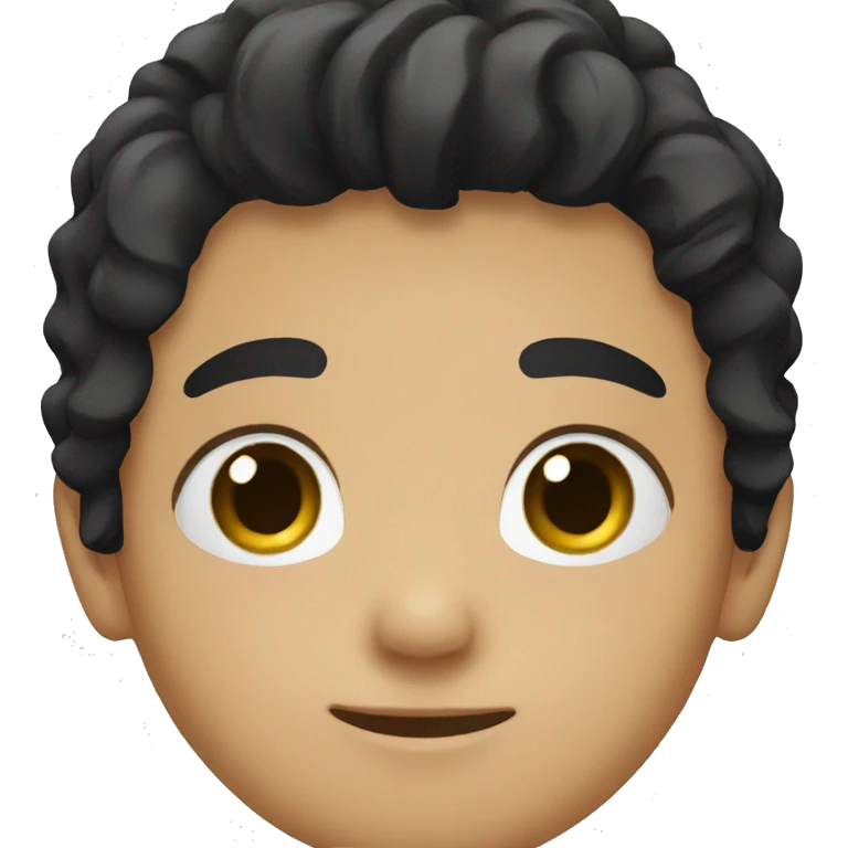 cute boy with black long hair emoji