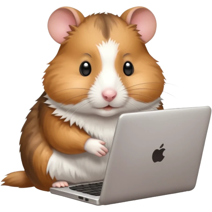 hamster working with a laptop emoji