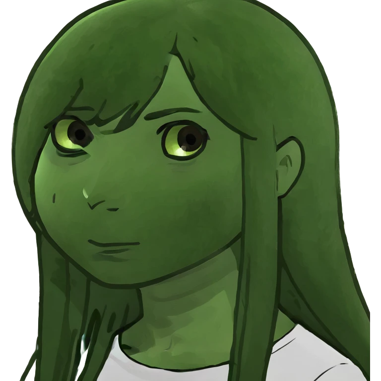 girl with long straight hair with brown eyes emoji