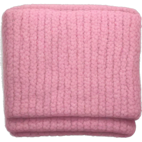 Pink cozy squared blanket emoji