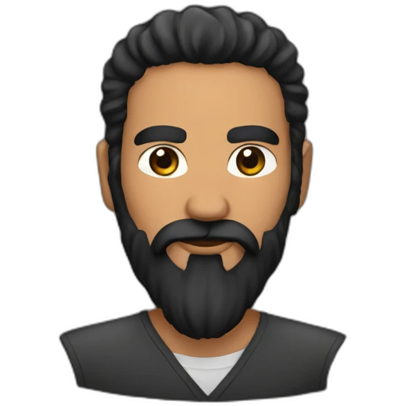 shamil' with black beard emoji