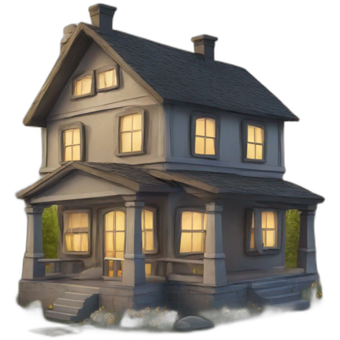 Robotic house emoji