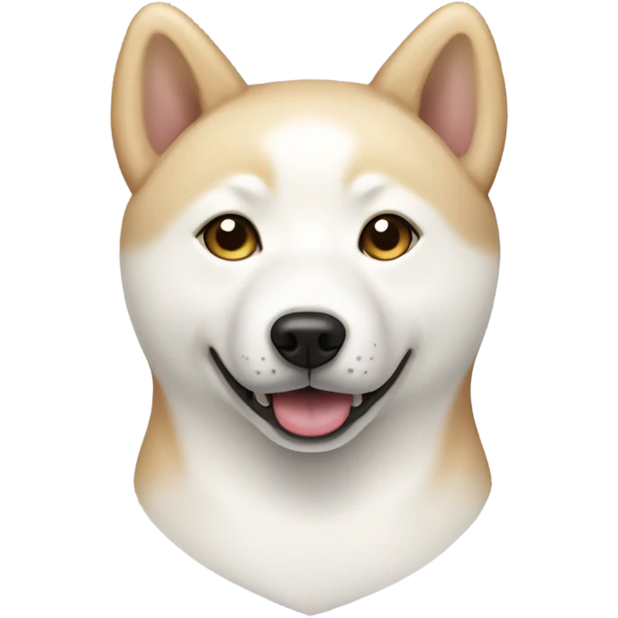 White Shiba with light brown ears emoji