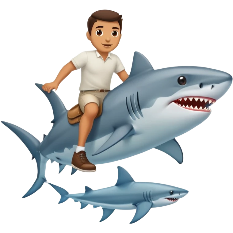 Mexican riding a shark with shoes emoji