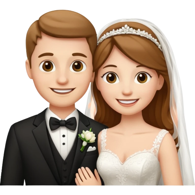 Couple saying I do at wedding emoji