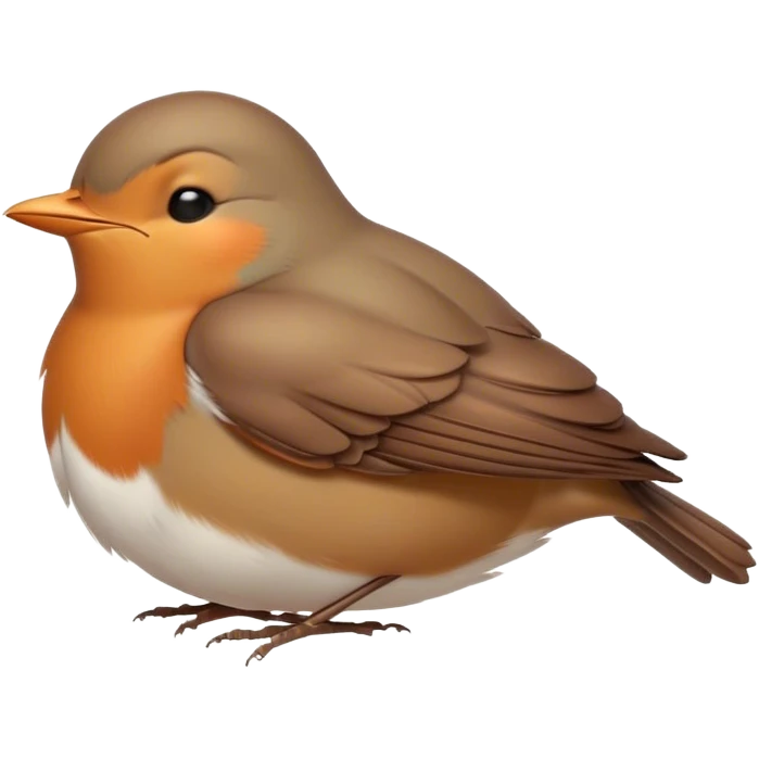 Meme-Worthy Cute Sleeping Robin Portrait Emoji, Head resting peacefully with a contented smile, showcasing a delicate, softly feathered body and eyes gently closed in serene slumber, Simplified yet adorably endearing features, highly detailed, glowing with a soft, drowsy light, high shine, relaxed and utterly lovable, stylized with an air of playful laziness, soft glowing outline, capturing the essence of a sleeping robin that feels destined to become the next viral icon of adorable rest! emoji