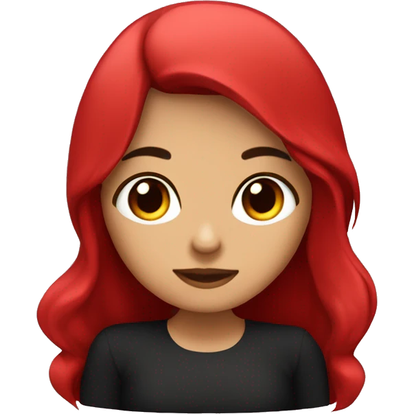 Quiero una muchacha de color mextizo con pelo de color negro y rojo que esté muy bonita ella  emoji