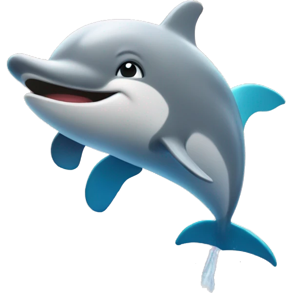 delphin walk to rainbow emoji