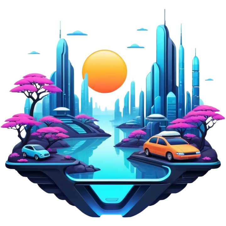 Futuristic aesthetic full scenic SCENERY emoji