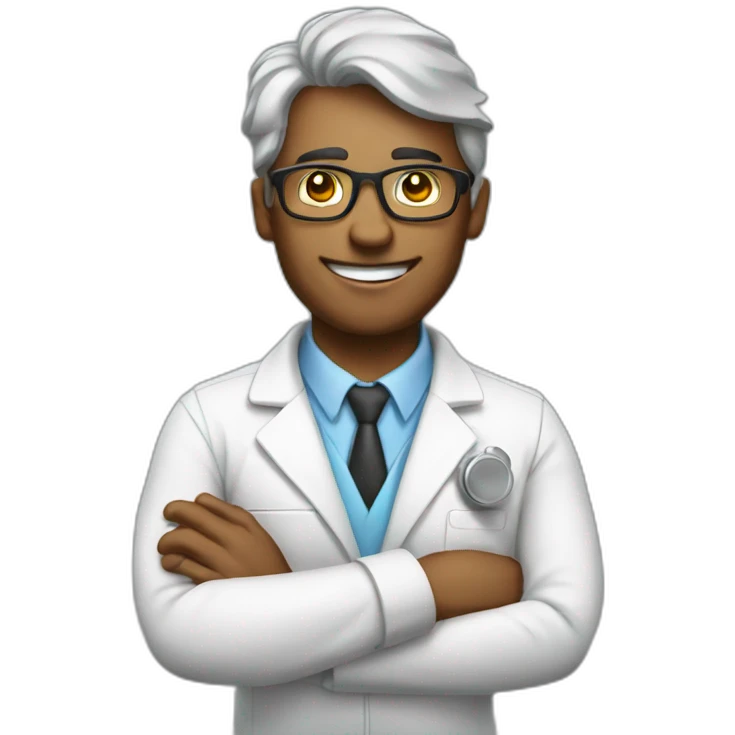 chemical scientist muscled for peace emoji