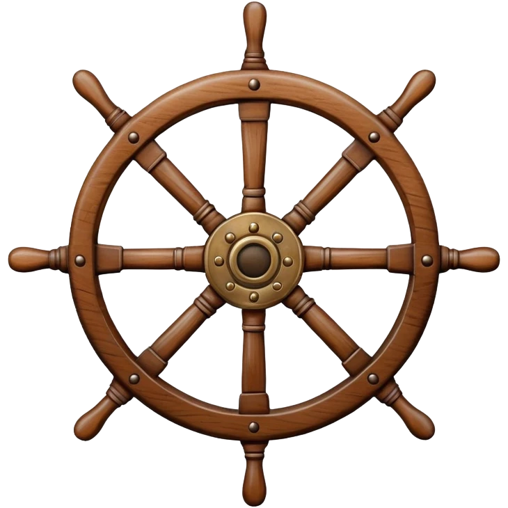 ship steering wheel emoji
