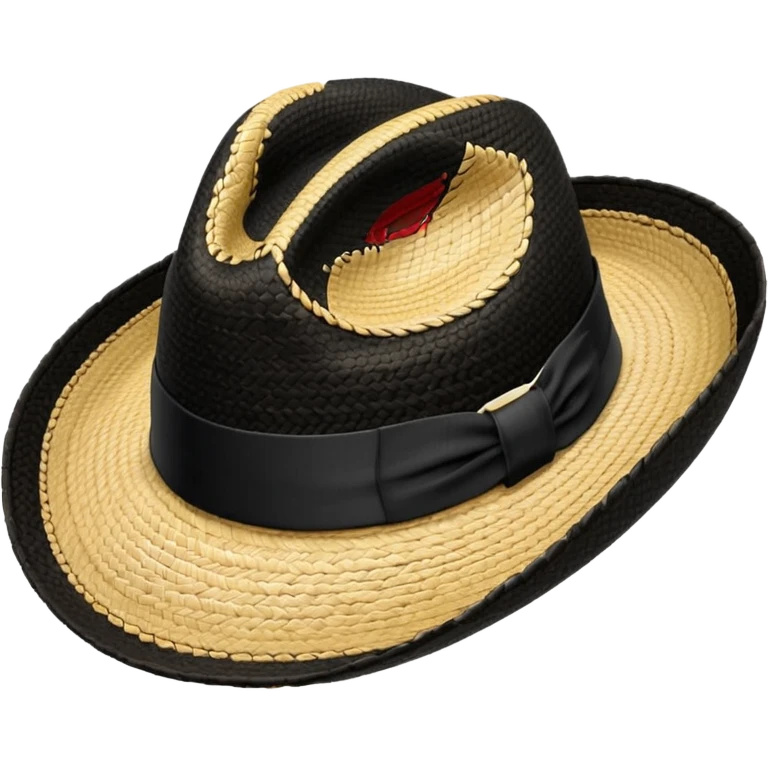 Colombian Sombrero Voltiao black and beige emoji