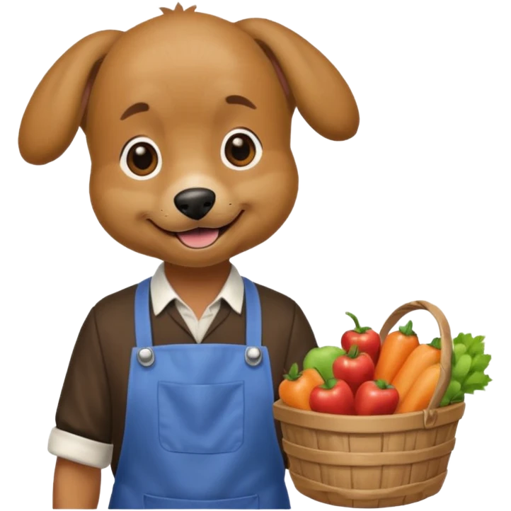 hombre vestido de perro vendedor  emoji